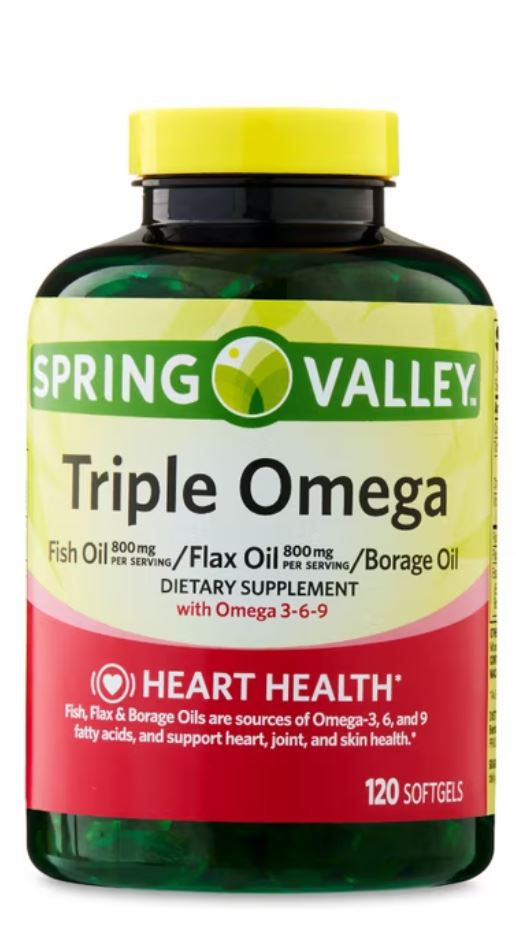 Spring Valley Triple Omega, Fish 800mg,